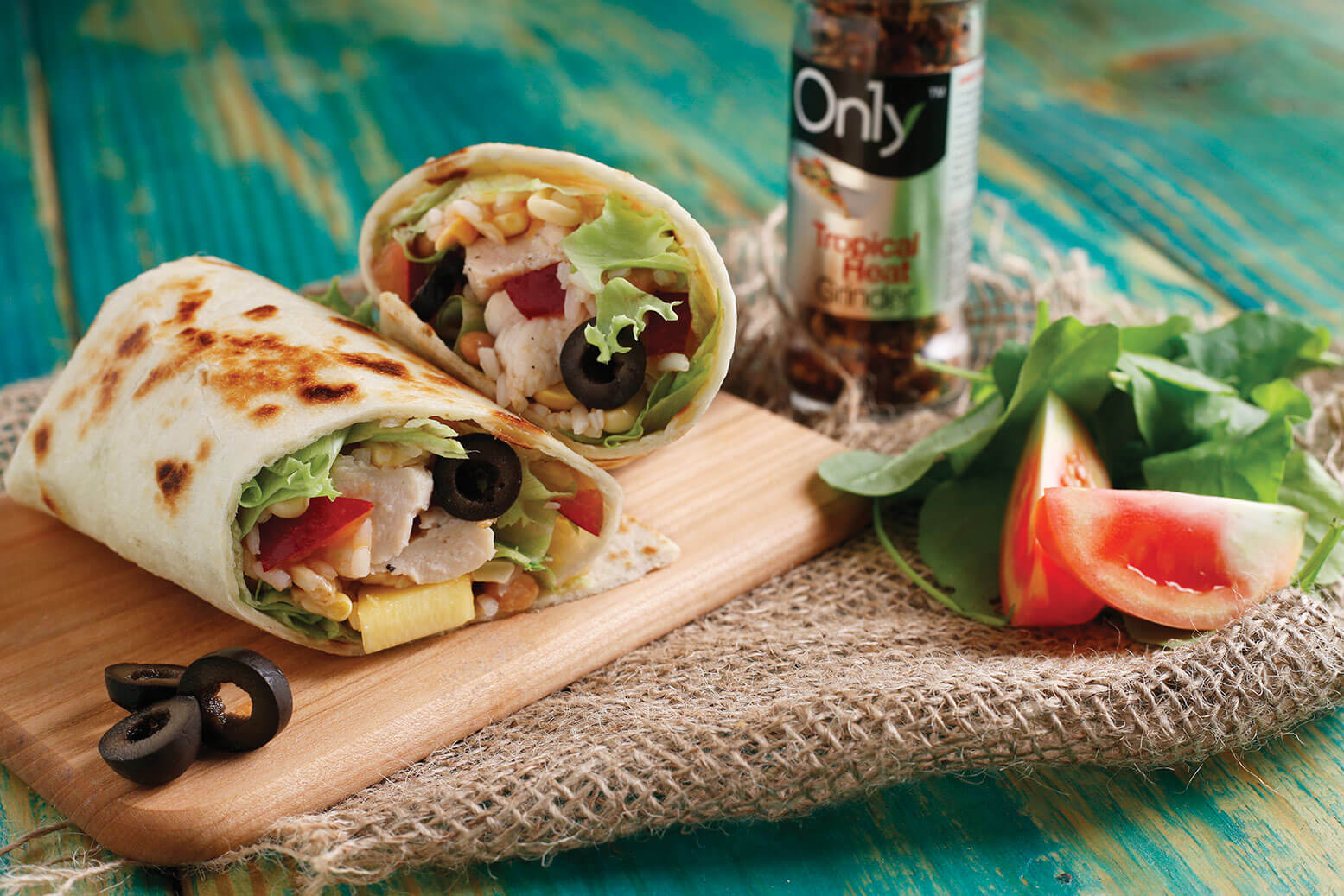 Spicy Chicken & Beans Burrito