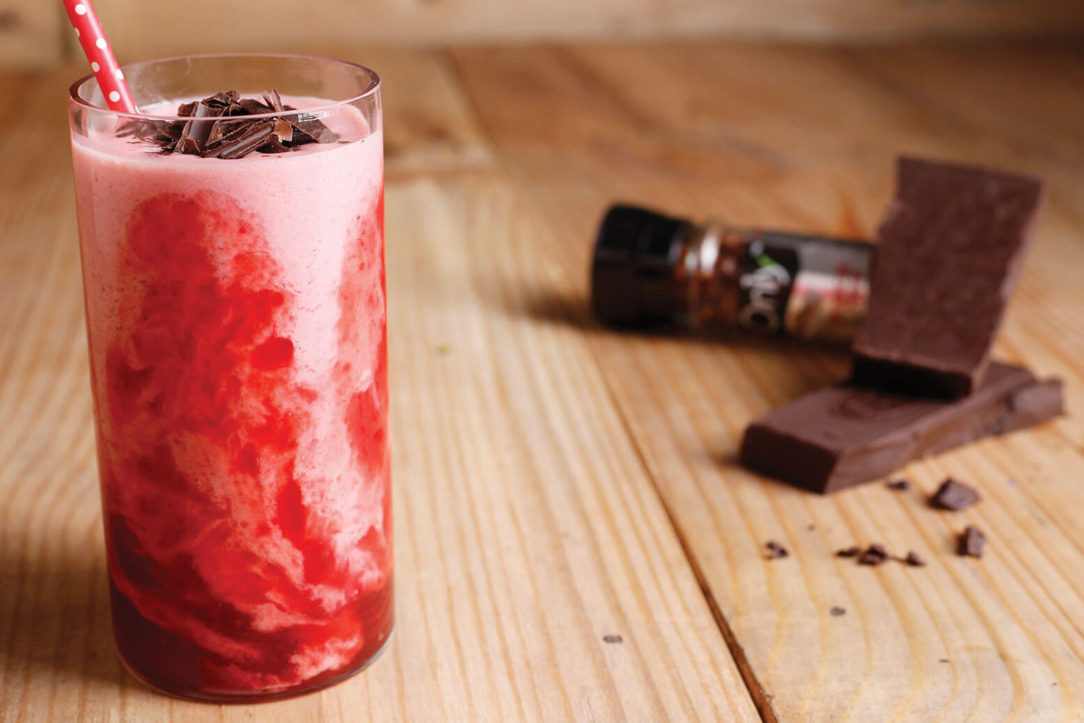 Spiced White Chocolate Strawberry Smoothie